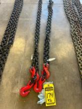 (2x) Grade 80, 3/8", Chain, 10', 7,100-LB. Capacity