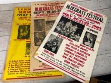 Three Vintage Ohio 1980s Bluegrass Festival Posters