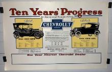 Three Reproduction Chevy "Ten Years Progress" Posters