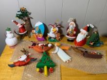 Group of Artistic Christmas Ornaments