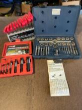 Tap and Die Set, Grip Jumbo Screw Extractor Set and Hexcraft T-Handle Hex Key Set
