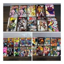 A Large Group 30 Marvel Comic Books Including X-Men, The Punisher, The Mighty Thor, and More!