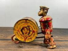 Louis Marx Tin Lithograph Parade Drummer Wind Up Toy