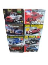 Group of Eight Plastic Model Kits - Revell, AMT and More Classic Pickup Trucks