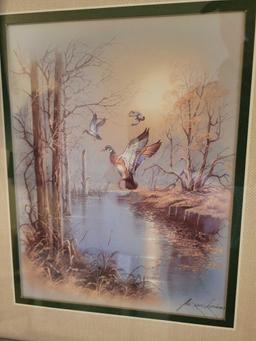 (2) Andres Campinas Framed Duck Prints