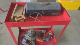 Craftsman Rolling Shop Cart mitre saw Toolbox and contents