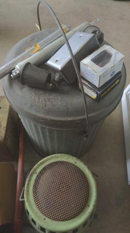 Coleman Heater Galvanized Trash can lot
