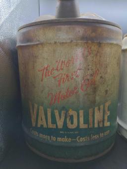 Vintage Valvoline 5 gallon Oil Cans
