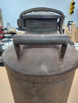 Vintage National Refuning Co. 4 gallon Metal Can