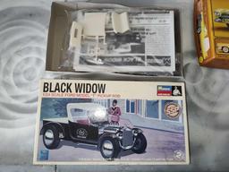 Model Kits 34 Ford, Black Widow, 59 Cadillac, Jaguar