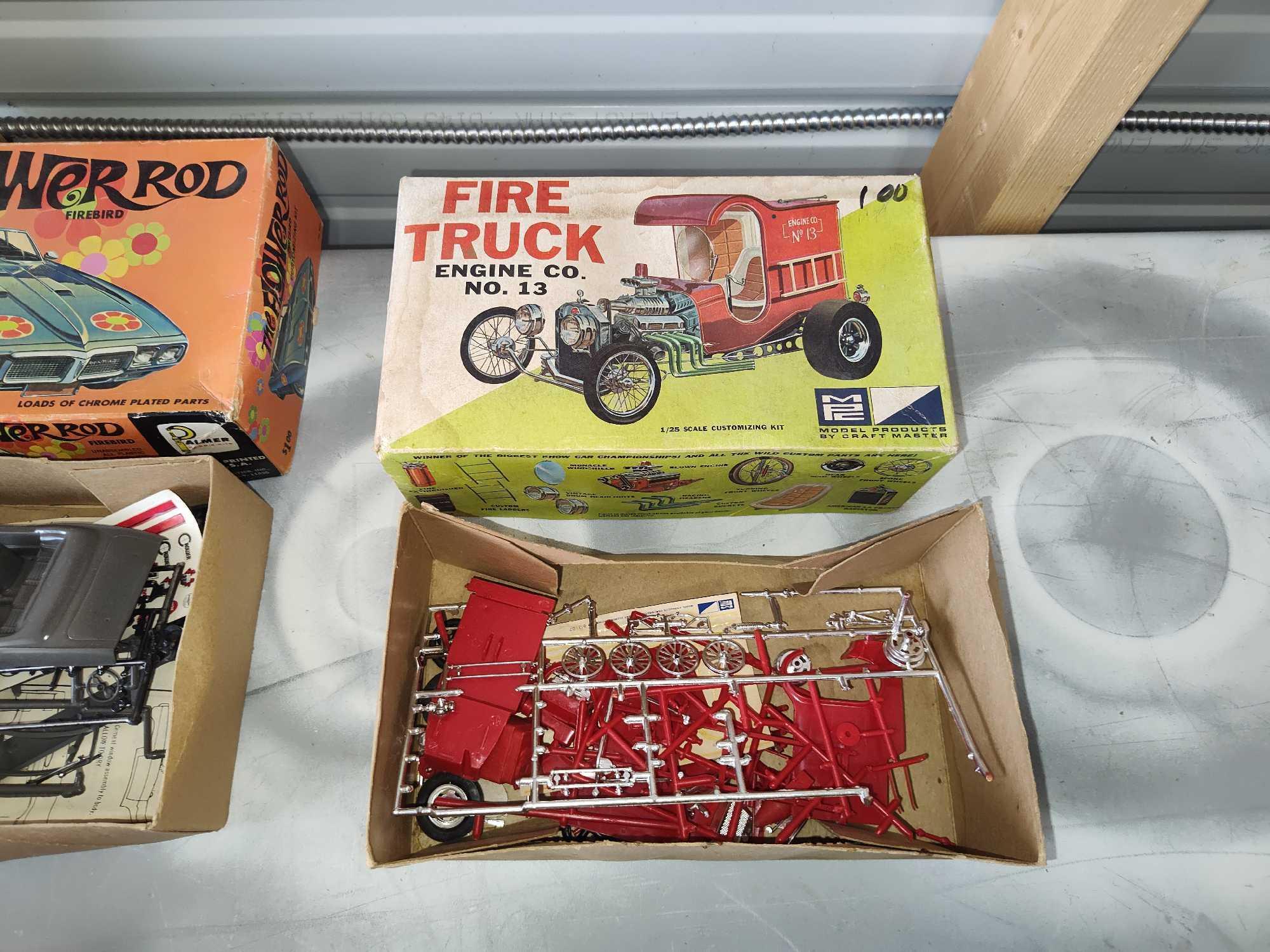 Model Kits Mother's Worry, Flower Rod, Fire Truck, Dragster