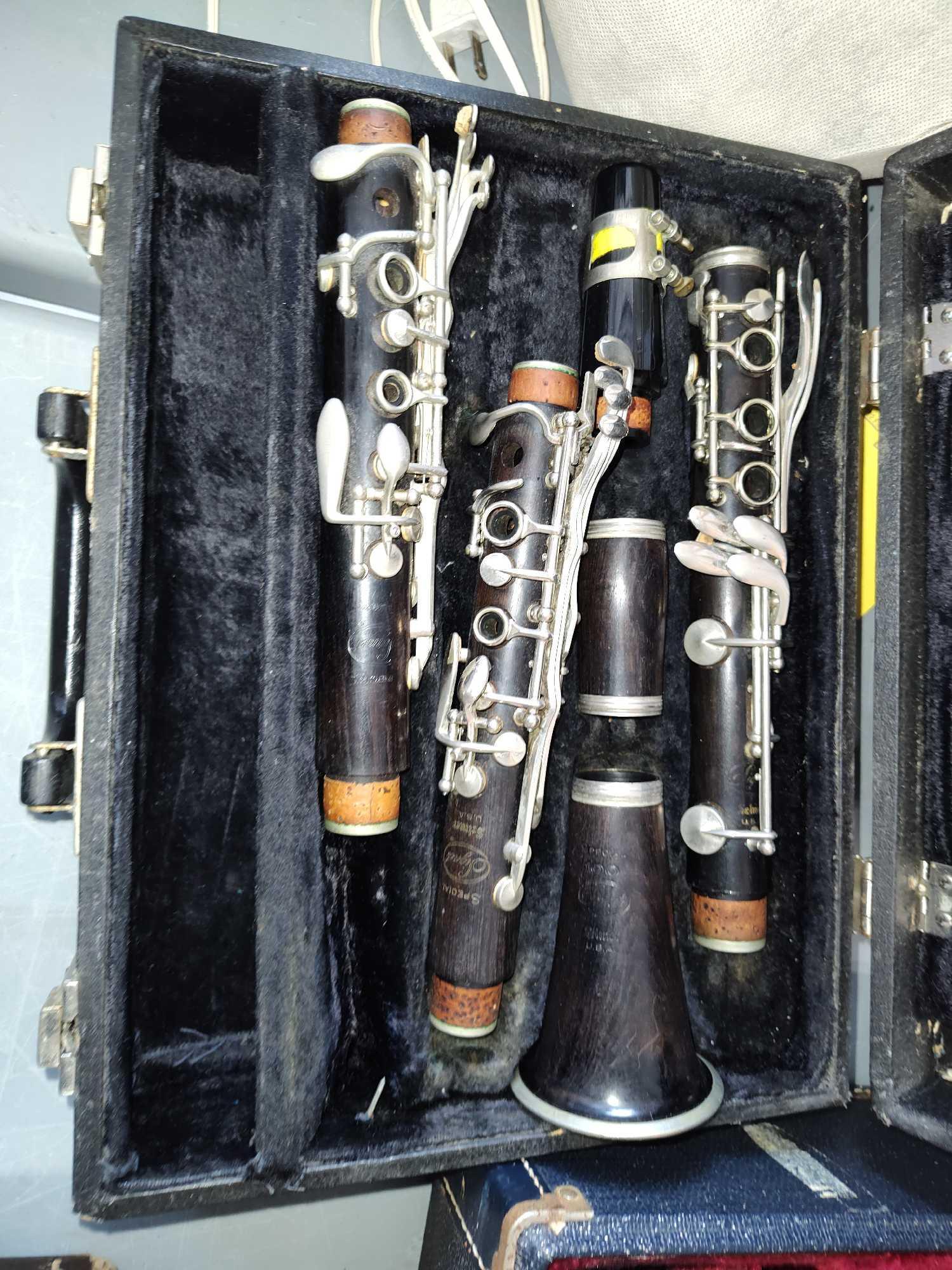 Bundy Saxophone, Conn Trumpet, Gladiator Clarinet, Selmer Clarinet
