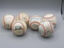 Assortment of 6 Autographed Baseballs
