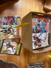 Large box of Marvel comic books