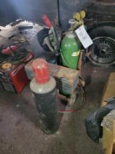 Oxy/Acetylene torch set with cart, hoses and gauges