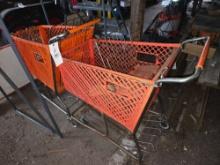 2 Shopping Carts and Chain