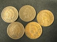 Indian Head Cents bid x 5