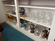 Cups, vases, glassware, and decor