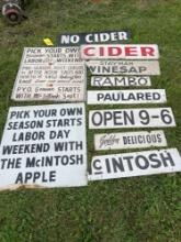 Vintage Apple Orchard Signs