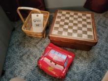 Basket, Chess Board, Cars Laptop