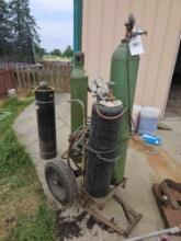 (Item off site - 1/4 mile from Auction Barn) Torch Tank Set w/ Regulators