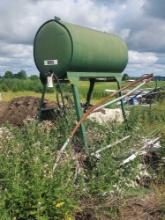 (Item off site - 1/4 mile from Auction Barn) Diesel Fuel Tank on Elevated Stand