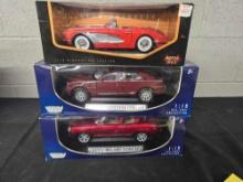 3 Motor Max 1/18 Scale Diecast Cars