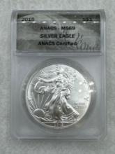 2015 Graded American Eagle .999 Silver MS69