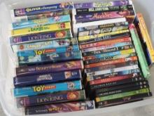 Tote Full of VHS & DVDs, Disney, Buzz, Pokemon, Aladdin