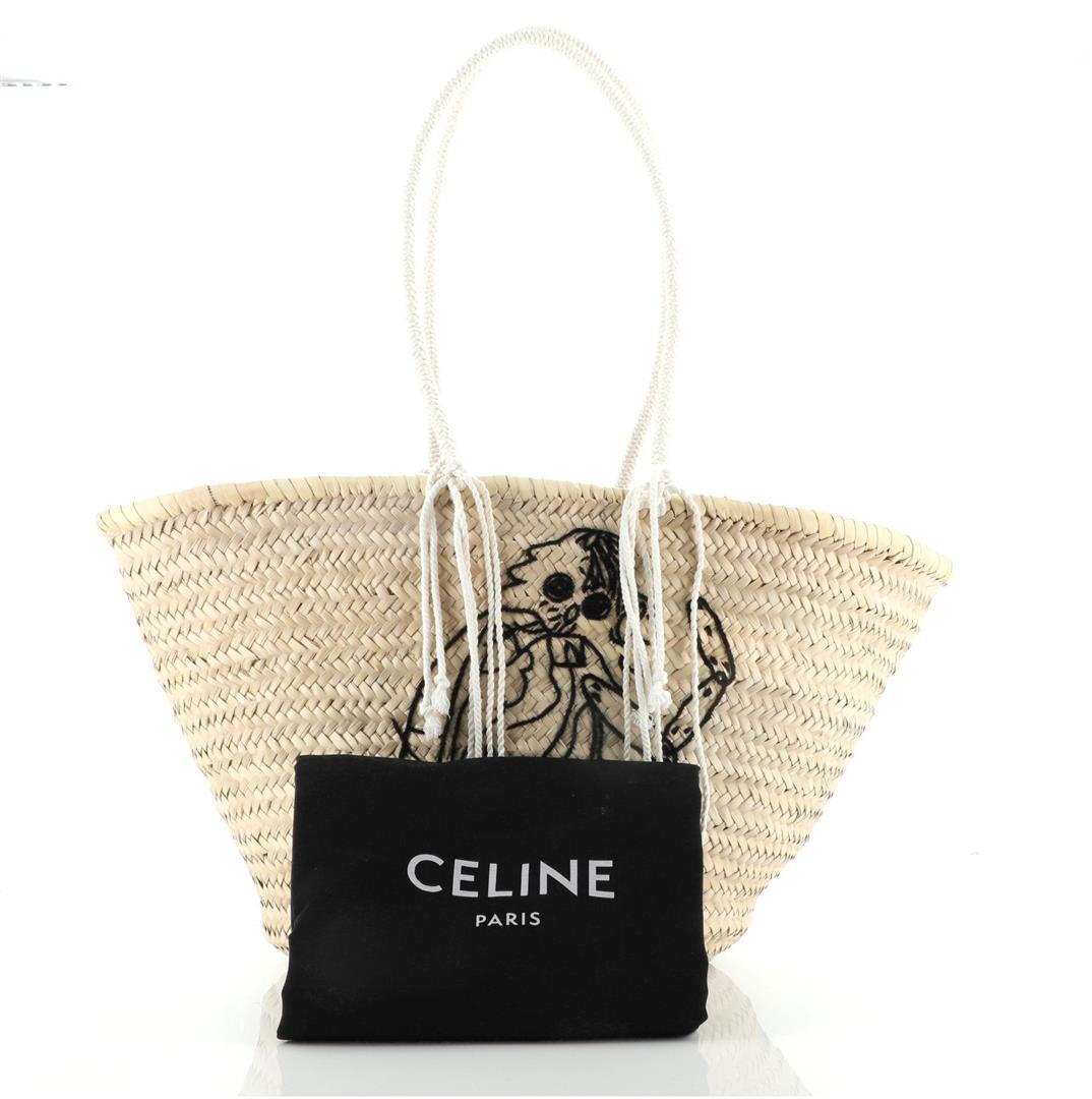 Celine Classic Panier Basket Tote Limited Edition David Kramer Sequin Embellishe