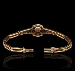 14KT Two-Tone Gold 0.26 ctw Diamond Bracelet