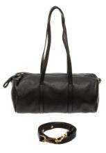 Mansur Gavriel Black Leather Duffle Mini Bag