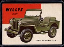 WILLYS JEEP 1954 TOPPS WORLD ON WHEELS