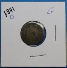 1841-O Seated Liberty Silver Dime Coin