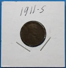 1911 S Lincoln Wheat Penny Cent