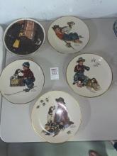 (5) Norman Rockwell plates