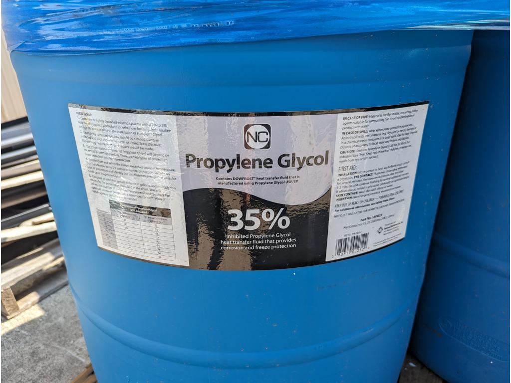 3 Drums of 35% Propylene Glycol
