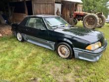 1988 FORD MUSTANG GT 5.0L V8, AUTOMATIC,  CONVERTIBLE, 2-DOOR, 80,215 MILES **NO KEY**