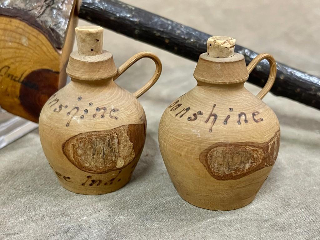 Antique Touristware And Wooden Bowl