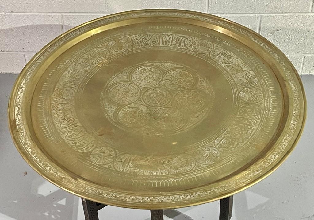 India Brass Tray Table