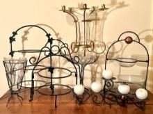 Candleholder Plate Stands Household Décor