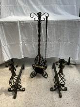 Twisted Iron Fireplace Set