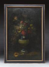 UNSIGNED FLORAL STILL LIFE PAINTING.