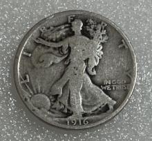 1916 Walking Liberty Half Dollar VG