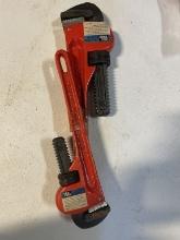 Cen-tech 14" & 10" Solid Steel Pipe Wrench