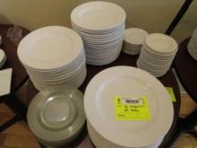 Asst. Large & Small White Porcelain Dinner and Dessert Plates