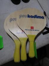 (4) Pro Kadima Beach Paddle Ball Racquets