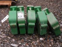 (5) John Deere 40 lbs. Suitcase Weights