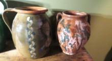 (2) Red Clay Vessels