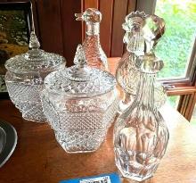 (5) Pieces of Pressed Glass